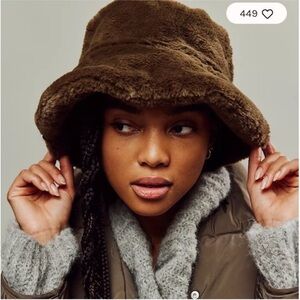 NWT Free People Brown Faux Fur Hat